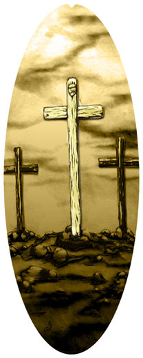 DNSA18-135-GD Rugged Cross Gold